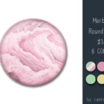 Marble Round Dance Rug #14 Samtuse963