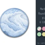 Marble Round Dance Rug #14 Samtuse963