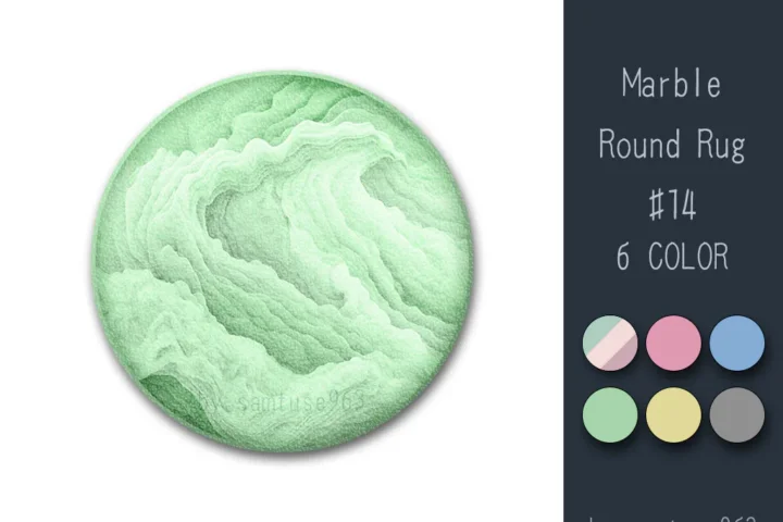 Marble Round Dance Rug #14 Samtuse963