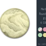 Marble Round Dance Rug #14 Samtuse963