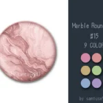 Marble Round Dance Rug #15 Samtuse963