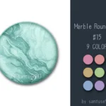 Marble Round Dance Rug #15 Samtuse963