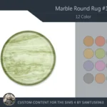 Marble Round Dance Rug #16 Samtuse963