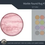 Marble Round Dance Rug #16 Samtuse963