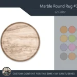 Marble Round Dance Rug #16 Samtuse963