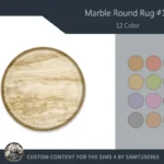 Marble Round Dance Rug #16 Samtuse963