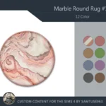Marble Round Dance Rug #17 Samtuse963