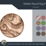 Marble Round Dance Rug #17 Samtuse963
