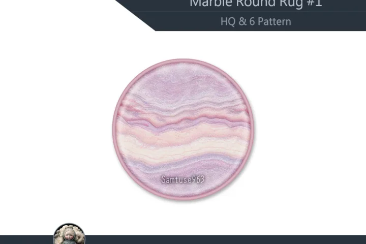 HQ Marble Round Dance Rug #1 Samtuse963