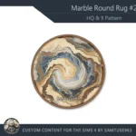 Marble Round Dance Rug #2 Samtuse963