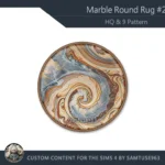 Marble Round Dance Rug #2 Samtuse963