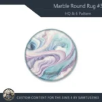 HQ Marble Round Dance Rug #3 Samtuse963