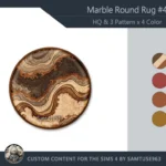 HQ Marble Round Dance Rug #4 Samtuse963