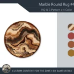 HQ Marble Round Dance Rug #4 Samtuse963