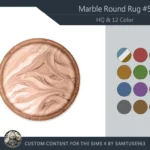 HQ Marble Round Dance Rug #5 Samtuse963