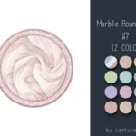 Marble Round Dance Rug #7 Samtuse963