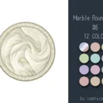 Marble Round Dance Rug #7 Samtuse963