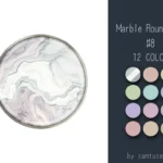 Marble Round Dance Rug #8 Samtuse963