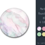 Marble Round Dance Rug #9 Samtuse963