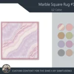 Marble Square Dance Rug #1 Samtuse963