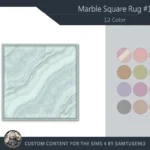Marble Square Dance Rug #1 Samtuse963