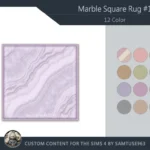 Marble Square Dance Rug #1 Samtuse963