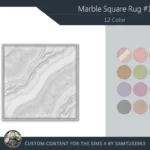 Marble Square Dance Rug #1 Samtuse963