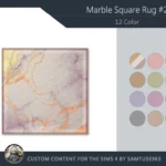 HQ Marble Square Dance Rug #2 Samtuse963