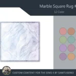 Marble Square Dance Rug #4 Samtuse963