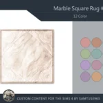 Marble Square Dance Rug #4 Samtuse963