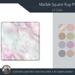 Marble Square Dance Rug #5 Samtuse963