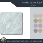Marble Square Dance Rug #7 Samtuse963