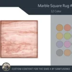 Marble Square Dance Rug #9 Samtuse963
