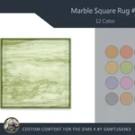 Marble Square Dance Rug #9 Samtuse963