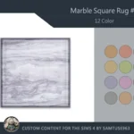 Marble Square Dance Rug #9 Samtuse963