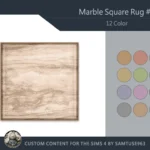 Marble Square Dance Rug #9 Samtuse963