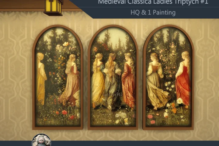 HQ Medieval Classical Ladies Triptych #1 Sellable Samtuse963