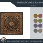 HQ Medieval Classical Square Dance Rug #1 Samtuse963