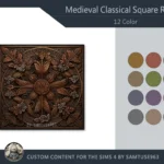 HQ Medieval Classical Square Dance Rug #2 Samtuse963