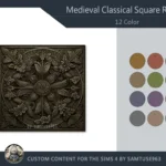 HQ Medieval Classical Square Dance Rug #2 Samtuse963