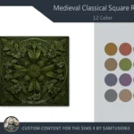 HQ Medieval Classical Square Dance Rug #2 Samtuse963