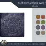 HQ Medieval Classical Square Dance Rug #3 Samtuse963