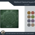 HQ Medieval Classical Square Dance Rug #3 Samtuse963