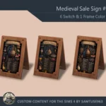 Medieval Sale Wooden Sign #1 Samtuse963