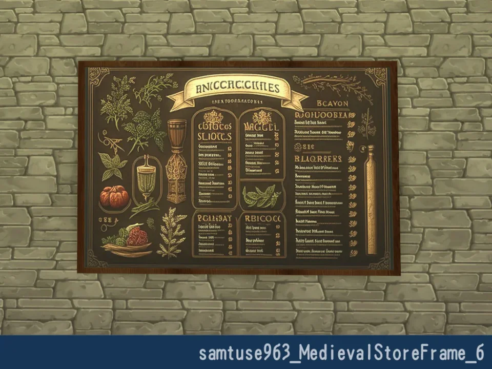 Medieval Store Menu Board #6 Samtuse963