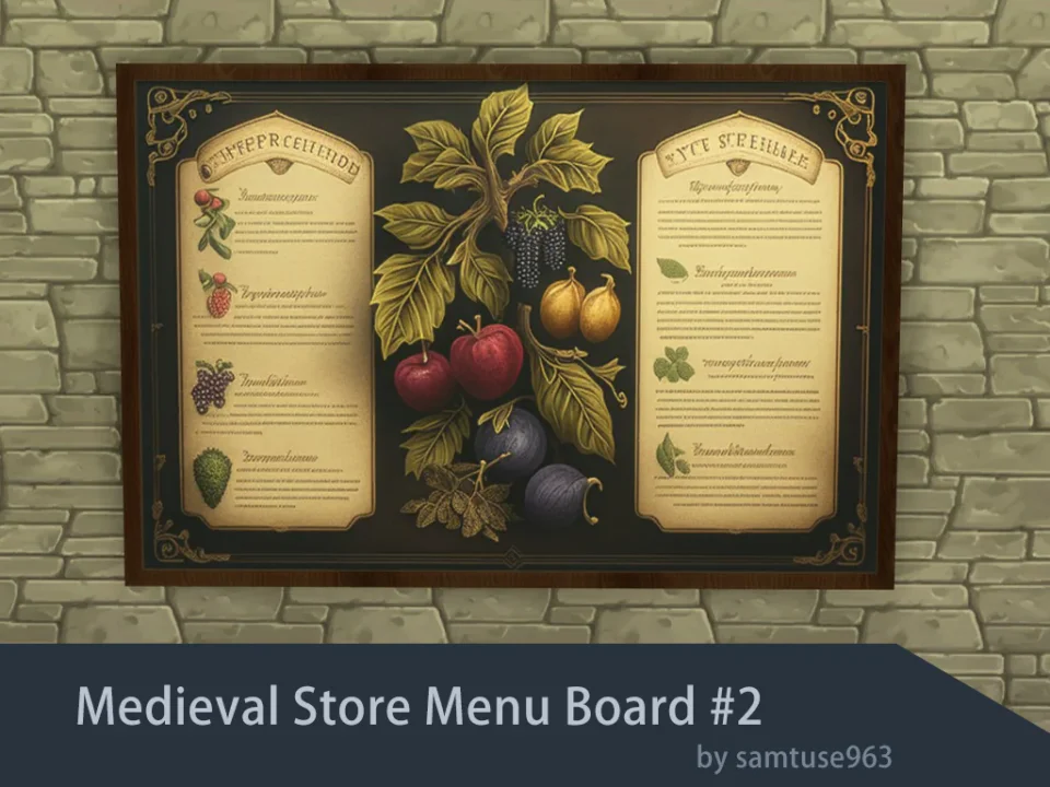 Medieval Store Menu Board #2 Samtuse963