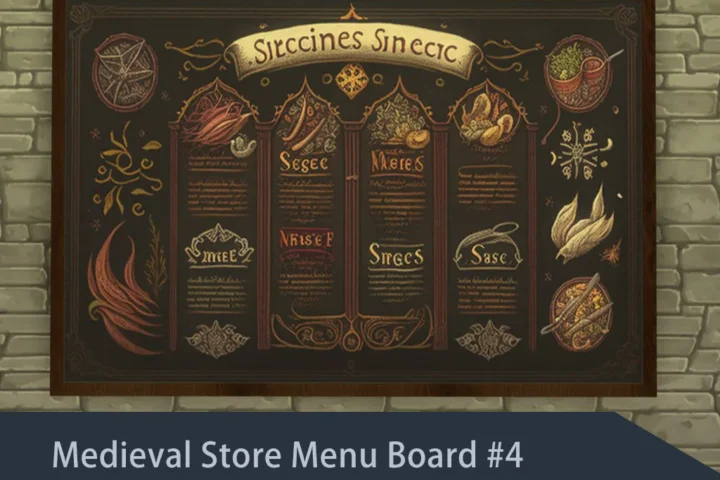 Medieval Store Menu Board #4 Samtuse963
