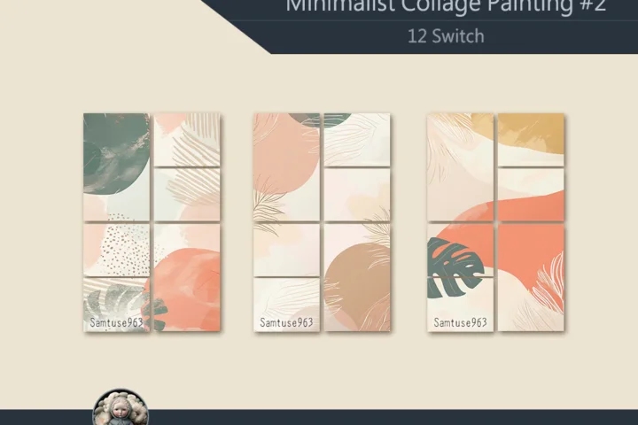 HQ Minimalist Collage Painting #2 Sellable Samtuse963