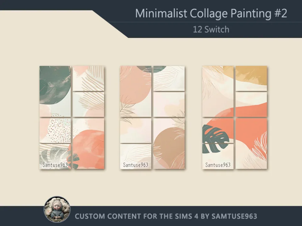 HQ Minimalist Collage Painting #2 Sellable Samtuse963
