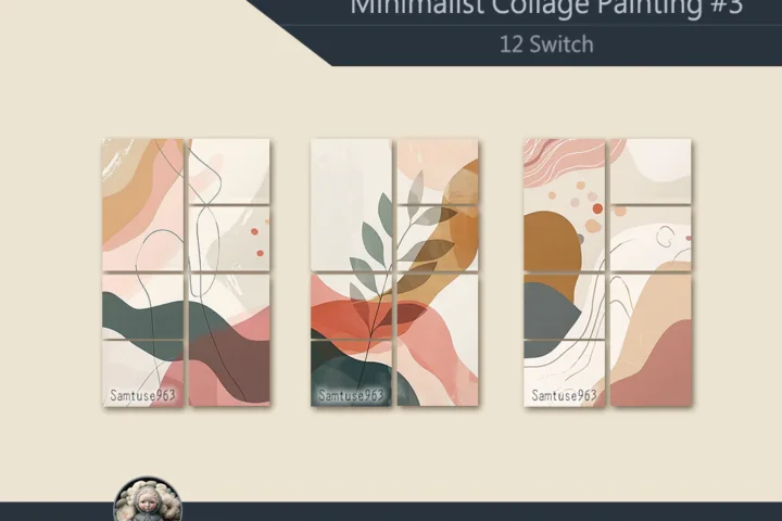 HQ Minimalist Collage Painting #3 Sellable Samtuse963